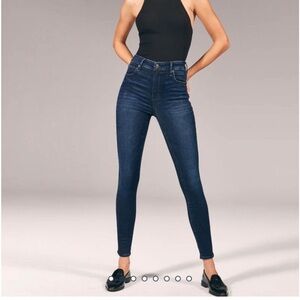 Abercrombie & Fitch Dark Indigo Simone High Rise Skinny Jeans